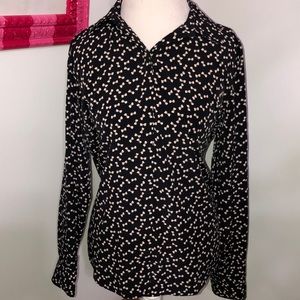 Lauren Conrad bow button top L